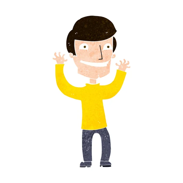 Cartoon excited man — Stock Vector