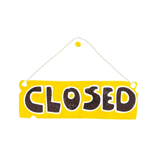 Cartoon closed shop sign — Stock Vector