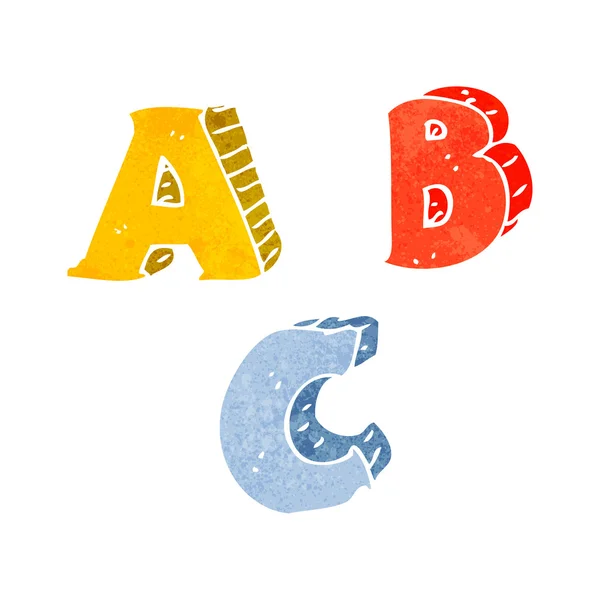 Γελοιογραφία γράμματα abc — Διανυσματικό Αρχείο