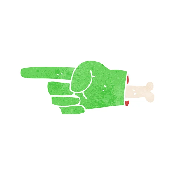 Karikatur zeigt Zombie-Hand-Symbol — Stockvektor