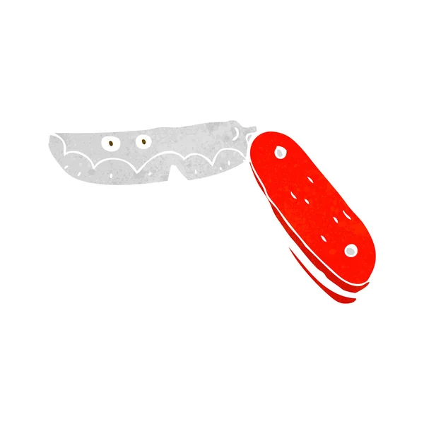 Cuchillo plegable de dibujos animados — Vector de stock