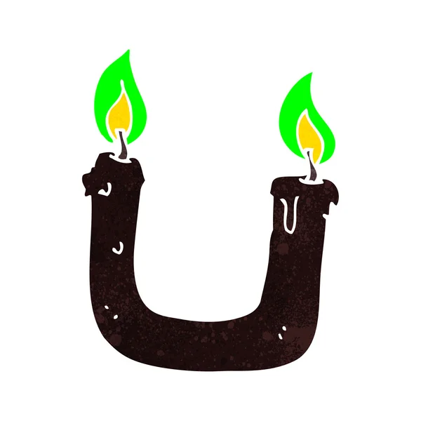 Quemar la vela en ambos extremos de dibujos animados — Vector de stock