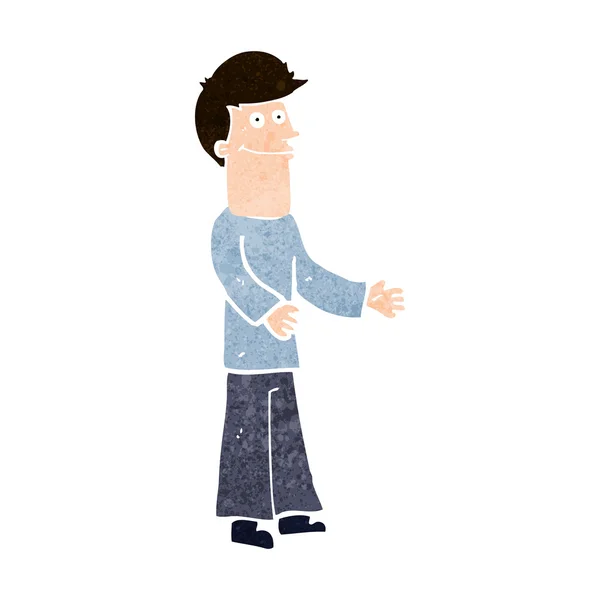 Καρτούν άνθρωπος shrugging ώμους — Διανυσματικό Αρχείο