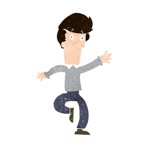 Cartoon haasten man — Stockvector