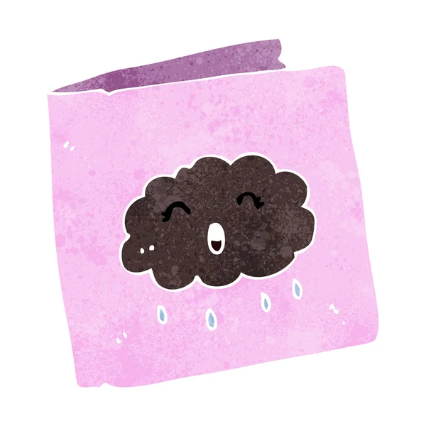 Cartão de desenho animado com padrão de nuvem —  Vetores de Stock