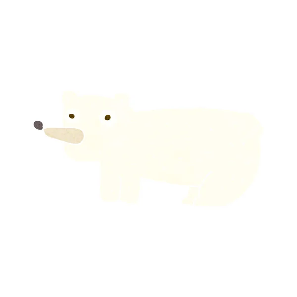 Divertido oso polar de dibujos animados — Vector de stock