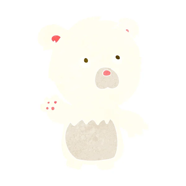 Boneka beruang kutub kartun - Stok Vektor