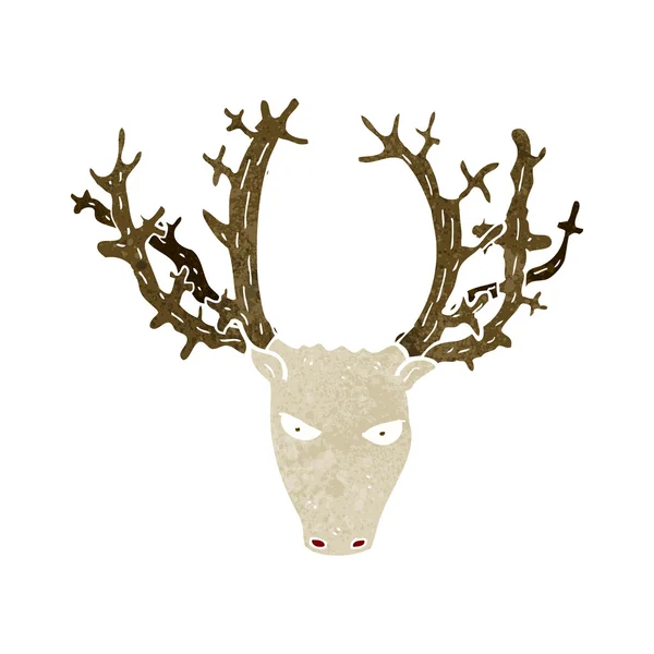 Cartoon stag head — Stock Vector