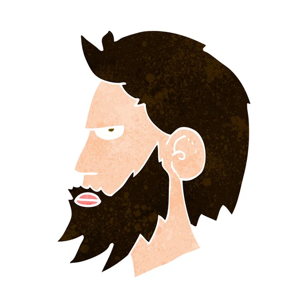 Kreslený muž s vousem — Stockový vektor
