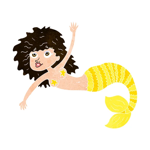 Dibujos animados bastante sirena — Vector de stock