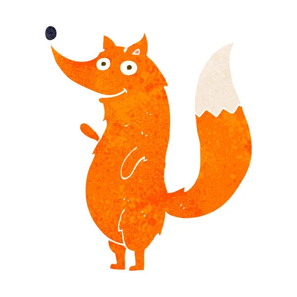 Desenho animado acenando raposa — Vetor de Stock