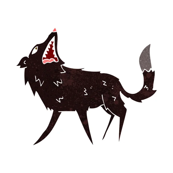 Dessin animé claquant loup — Image vectorielle