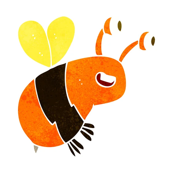 Dibujos animados abeja feliz — Vector de stock