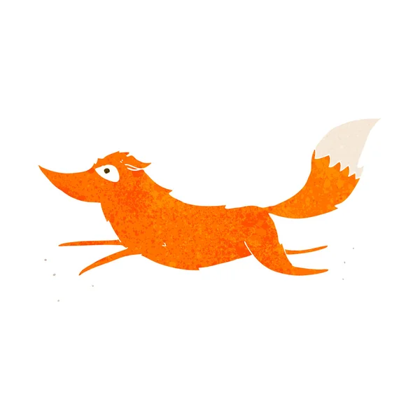 Cartoon fox uitgevoerd — Stockvector