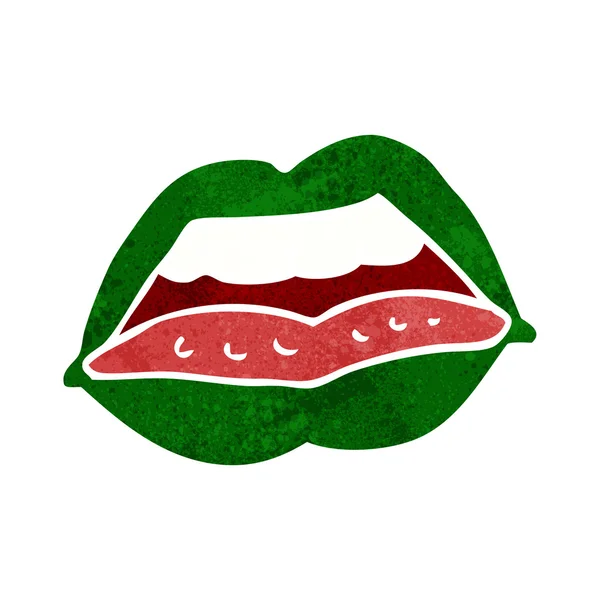 Cartoon sexy halloween lips symbol — Stock Vector