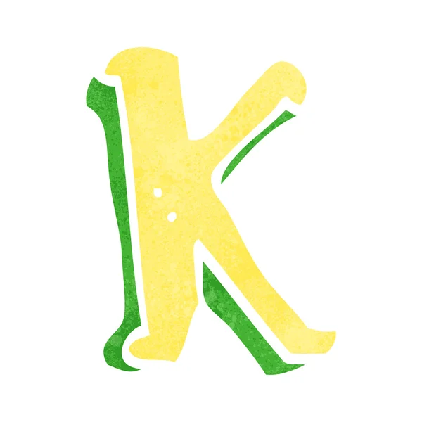 Cartoon letter K — Stock Vector
