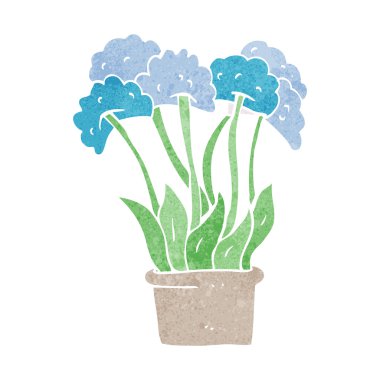 Karikatür çiçekleri.