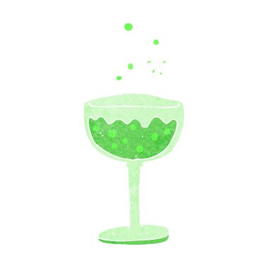 karikatür köpüklü kokteyl