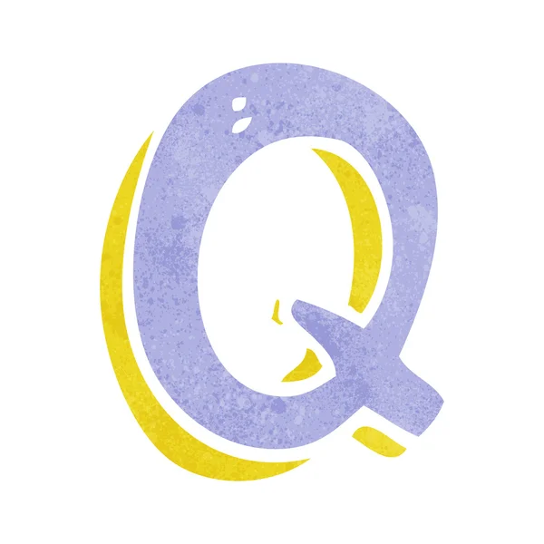 Caricature lettre Q — Image vectorielle