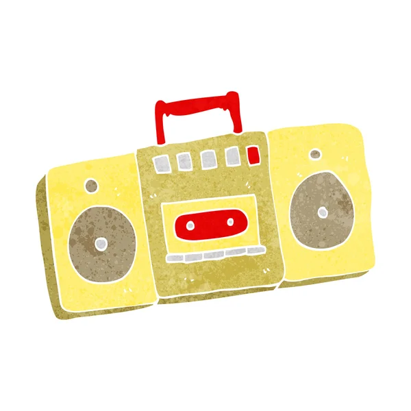 卡通收音机盒式磁带播放机 — 图库矢量图片