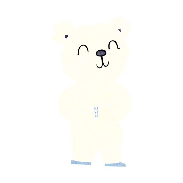 Mutlu küçük kutup ayısı çizgi film — Stok Vektör