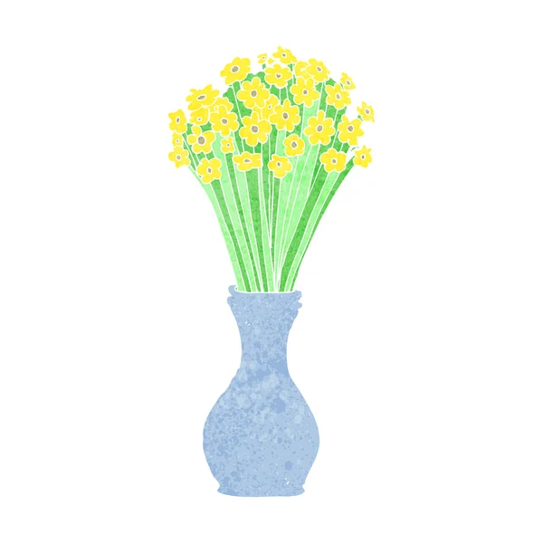 Κινούμενα λουλούδια στην κατσαρόλα — Διανυσματικό Αρχείο