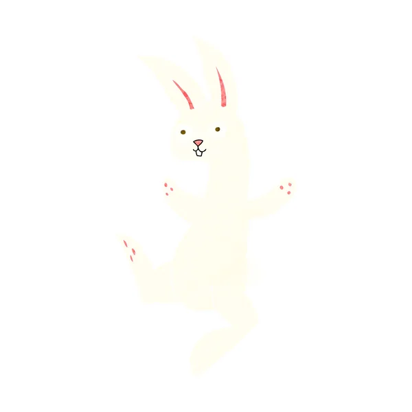 可爱的卡通白色兔子 — 图库矢量图片