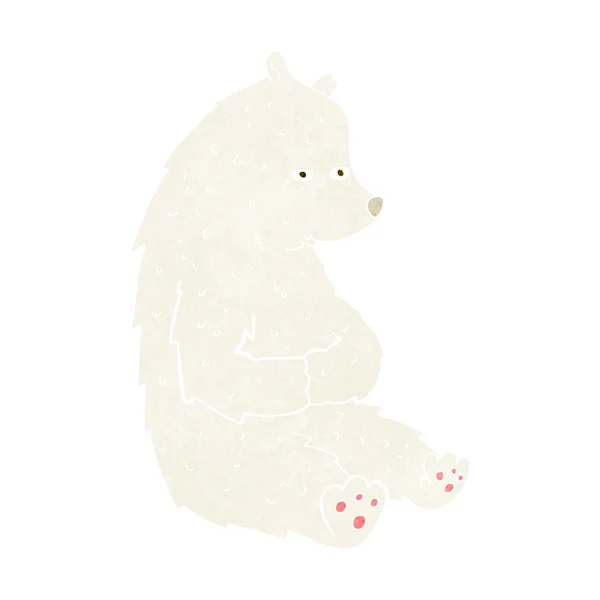 Lindo oso polar de dibujos animados — Vector de stock