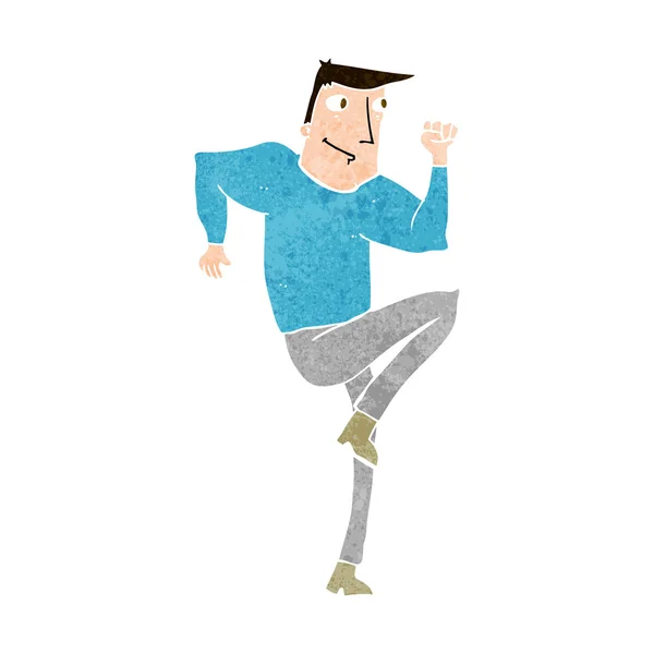 Dessin animé homme jogging sur place — Image vectorielle
