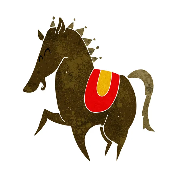 Caricatura prancing cavalo —  Vetores de Stock