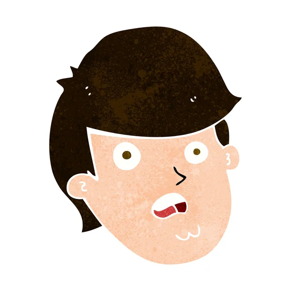 Cartoon man with big chin — Stock Vector