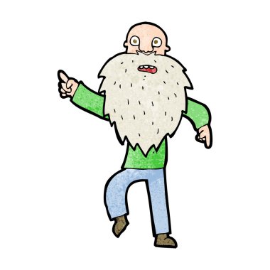 Çizgi film stresli ihtiyar.