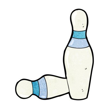 Skittles Bovling karikatür on pin