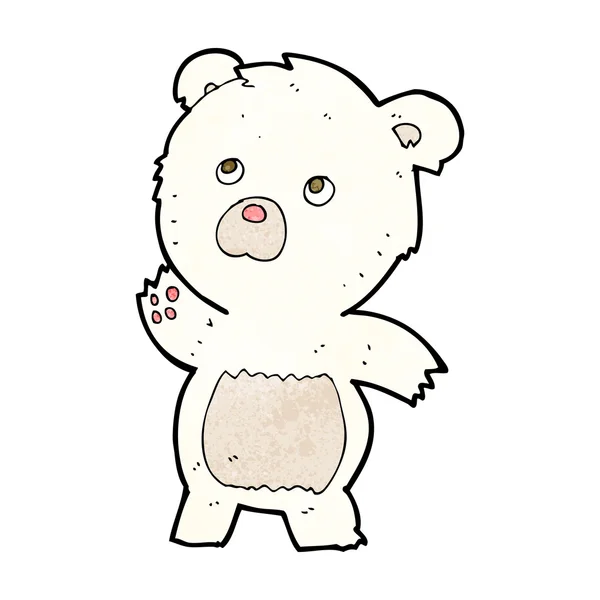 Desenho animado urso polar curioso — Vetor de Stock