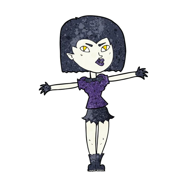 Chica vampiro de dibujos animados — Archivo Imágenes Vectoriales