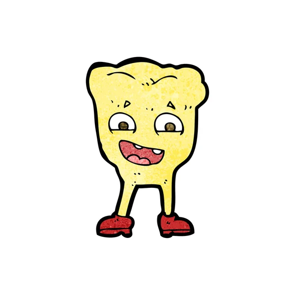 Karikatür sarı diş — Stok Vektör