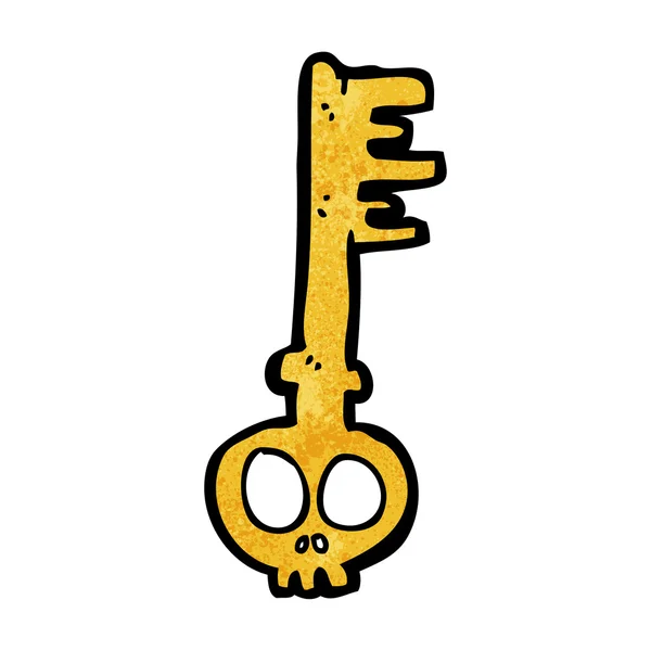 Kreslený strašidelné klíč — Stockový vektor