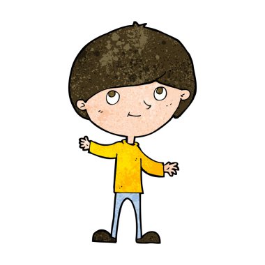 karikatür mutlu çocuk