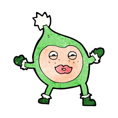 karikatür komik Noel yaratık