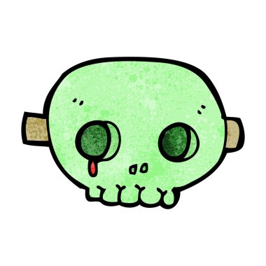 karikatür kafatası maskesi