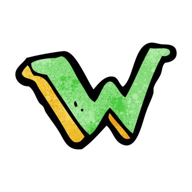 karikatür harf wCartoon brief w