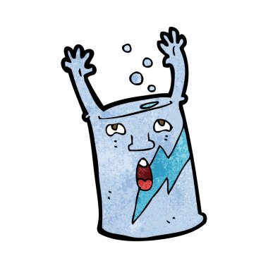 karikatür soda kutusu karakteri