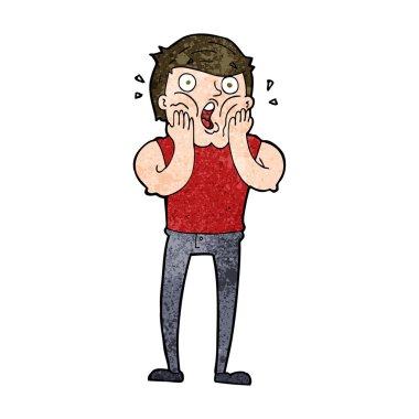 karikatür gasping adam