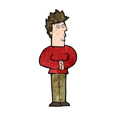 karikatür gergin adam