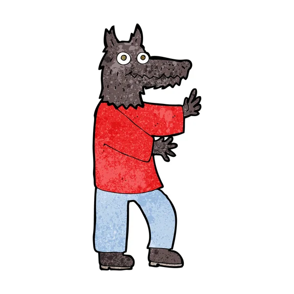 Dibujos animados divertido hombre lobo — Vector de stock