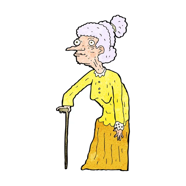 Dessin animé vieille femme — Image vectorielle