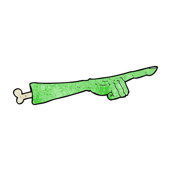 Cartoon pointing zombie arm — Stock Vector