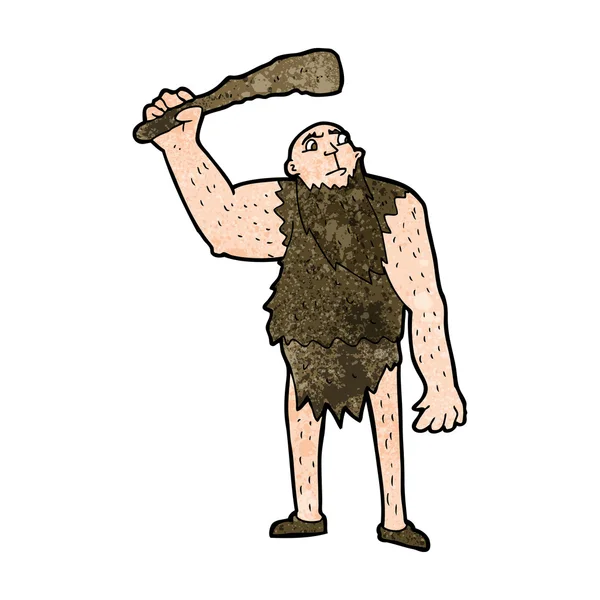 Cartone animato Neanderthal — Vettoriale Stock