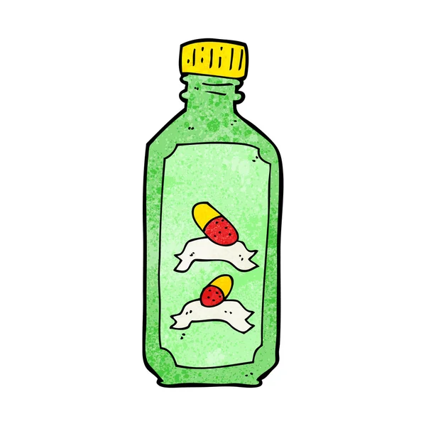 Cartoon oude fles pillen — Stockvector