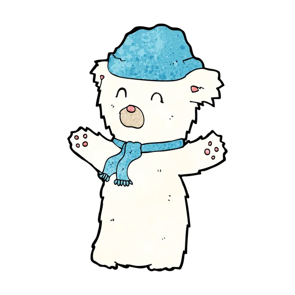 Cartoon söt isbjörn — Stock vektor